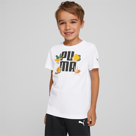 Small World T-Shirt Kinder, Puma White, small