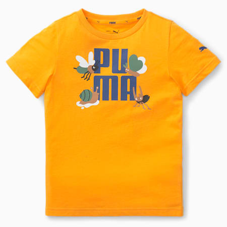 Small World T-shirt voor kinderen, Tangerine, small