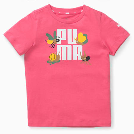 Small World T-shirt voor kinderen, Sunset Pink, small