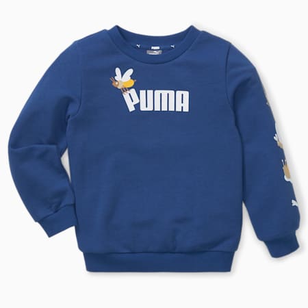 Small World Crew Neck Sweatshirt - Infants 0-4 years, Blazing Blue, small-AUS