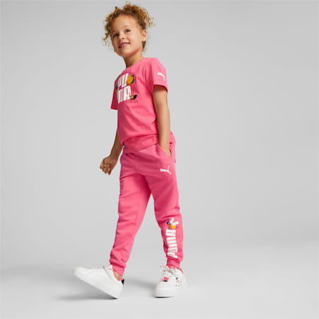 Small World Sweatpants - Kids 4-8 years, Sunset Pink, small-AUS