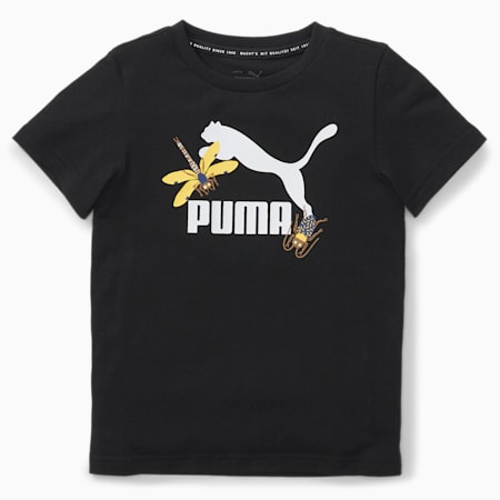 Small World T-Shirt Kinder, Puma Black, small