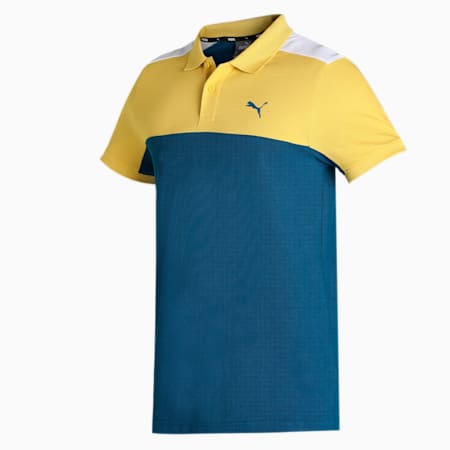 Colorblock Men's Slim Fit Polo, Sailing Blue, small-IND