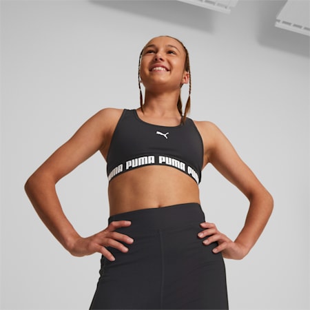 Strong Youth Bra Top, Puma Black, small-AUS