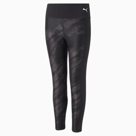 RT Favorites Youth Printed 7/8 Tights, Puma Black, small-AUS