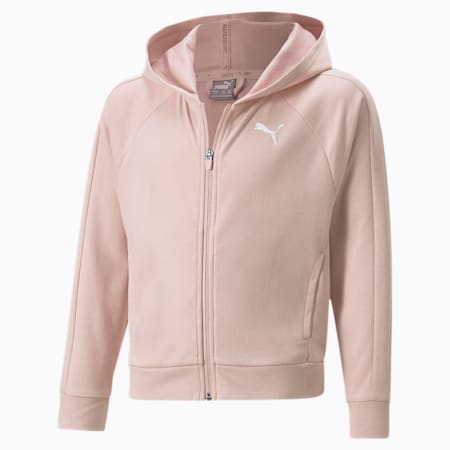 Modern Sports Full-Zip Hoodie Youth, Rose Quartz, small-IND