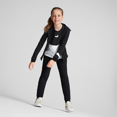 Classic Hooded Tracksuit Youth, Puma Black, small