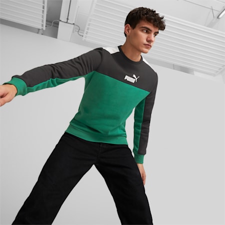 Essentials+ Block Sweatshirt mit Rundhalsausschnitt Herren, Vine, small