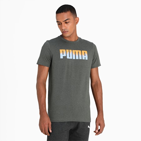 PUMA Heather Men's T-Shirt, Forest Night, small-IND