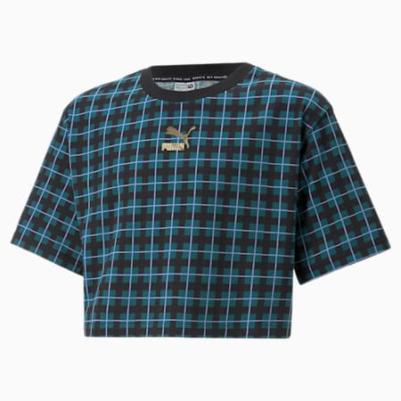 Classics '90s Prep Printed Tee Youth, Puma Black-AOP, small-THA