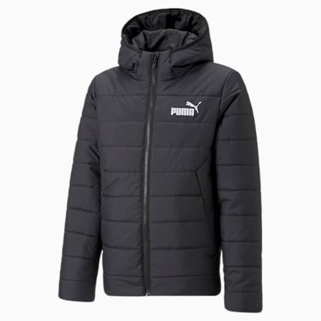 Essentials Boys Padded Jacket, Puma Black, small-AUS