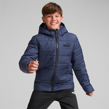 Essentials Padded Jacket Youth, Peacoat, small
