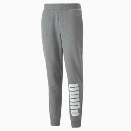 Men's Sweatpants, Medium Gray Heather-Puma White, small