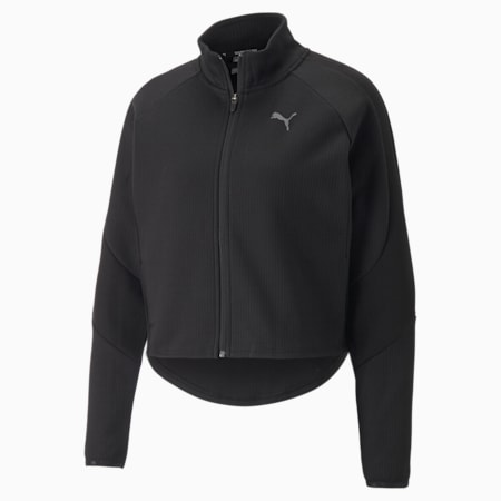 Evostripe Women Relaxed Fit Track Jacket, Puma Black, small-IND