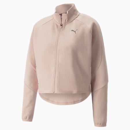 Evostripe Women Relaxed Fit Track Jacket, Rose Quartz, small-IND