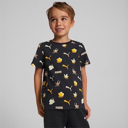 חולצת טי SMALL WORLD לילדים ולילדות, Puma Black, small-DFA
