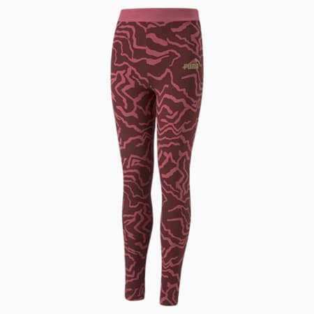 Alpha Printed Leggings Youth, Dusty Orchid-AOP, small