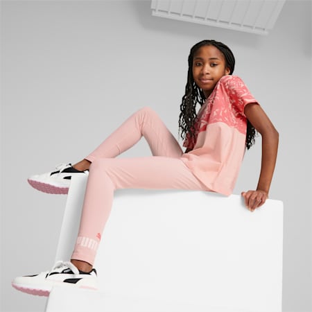 Legging a logo PUMA Essentiels Adolescent pink PUMA