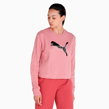 NU-TILITY Crew Relaxed Fit Women's Sweat Shirt, Foxglove, small-IND