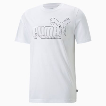PUMA No. 1 Logo Men's Graphic Tee, Puma White, small-AUS
