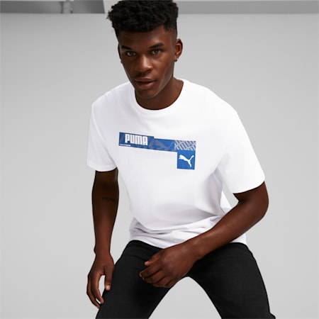 Box Graphic Tee Men, Puma White, small-THA