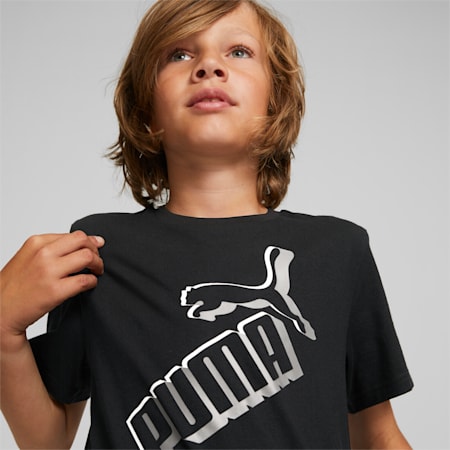 Essentials+ Logolab T-shirt voor jongeren, Puma Black, small