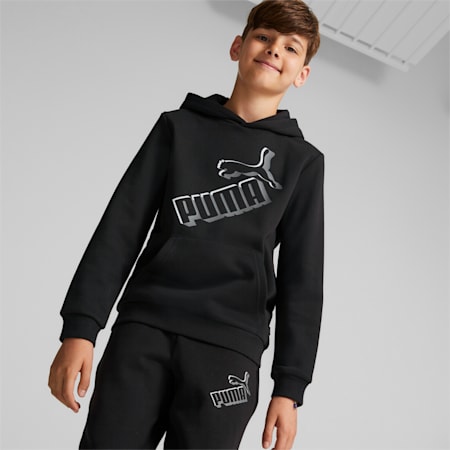Essentials+ Logolab hoodie voor jongeren, Puma Black, small