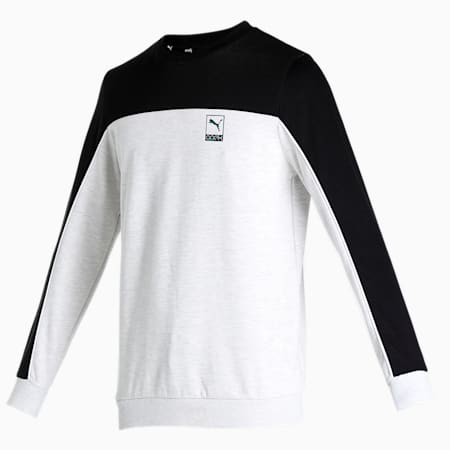 One8 Virat Kohli Men's Slim Fit Sweatshirt, PUMA White Heather, small-IND