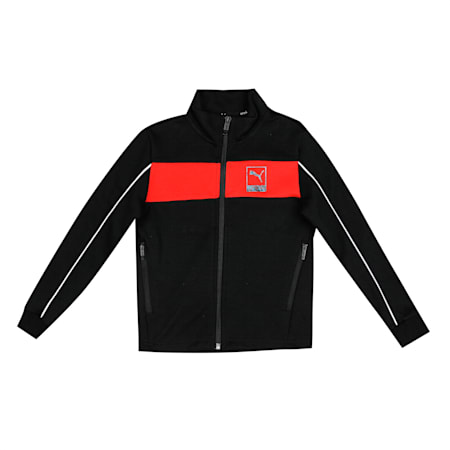 PUMA x one8 Youth Regular Fit Full-Zip Jacket, PUMA Black, small-IND