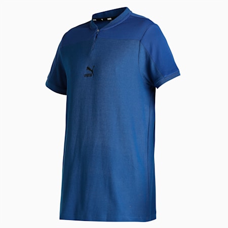 Overlay Men's Slim Fit Polo, Blazing Blue, small-IND