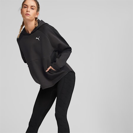 EVOSTRIPE Women's Hoodie, PUMA Black, small-AUS