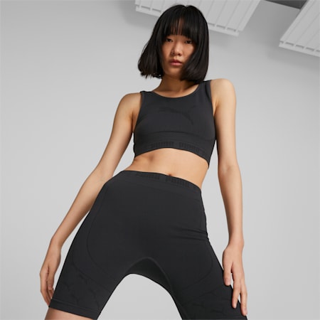 EVOKNIT Women's Crop Top, PUMA Black, small-AUS