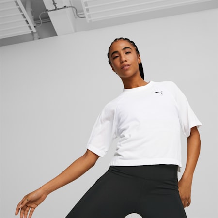 Modern Sports Tee Women, PUMA White, small-DFA