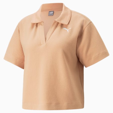 HER Polo Tee Women, Dusty Tan, small-PHL