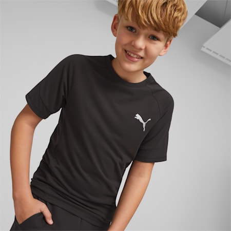 T-shirt EVOSTRIPE Enfant et Adolescent, PUMA Black, small-DFA