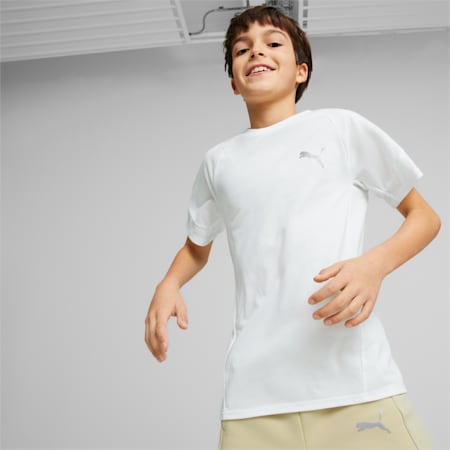 Evostripe Tee Youth, PUMA White, small