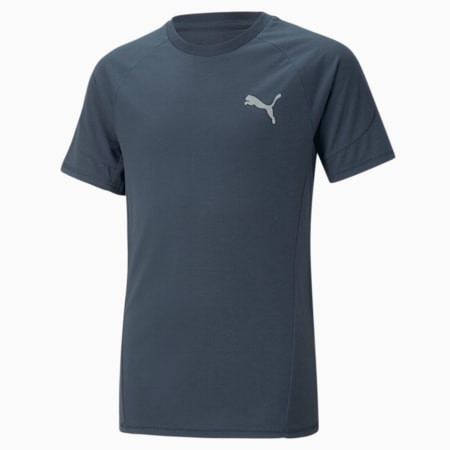 Evostripe Tee - Boys 8-16 years, Dark Night, small-AUS