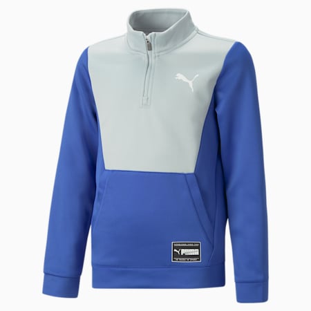 PUMA FIT Quarter-Zip Top - Boys 8-16 years, Royal Sapphire, small-AUS