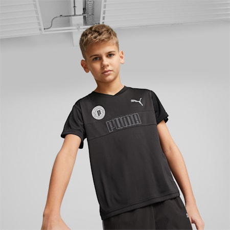 Active Sports Graphic Tee - Boys 8-16 years, PUMA Black, small-AUS