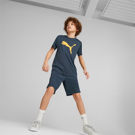Active Sports Cat Tee - Boys 8-16 years, Dark Night, small-AUS