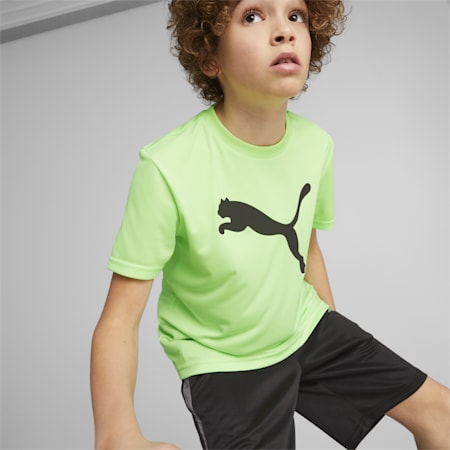 Active Sports Cat Tee Youth, Fizzy Lime, small-SEA