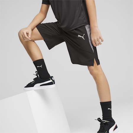 Active Sports Woven Shorts Youth, PUMA Black, small-PHL