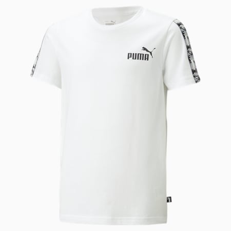 Essentials Tape Camo T-Shirt für Jugendliche, PUMA White, small