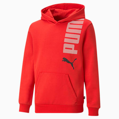 Essentials+ Logolab Hoodie - Boys 8-16 years, For All Time Red, small-AUS