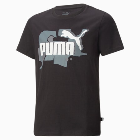 T-shirt ESSENTIALS+ STREET ART Logo Enfant et Adolescent, PUMA Black, small
