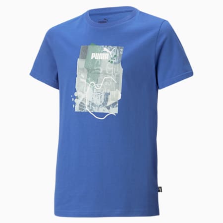 STREET ART Graphic Youth Regular Fit T-Shirt, Royal Sapphire, small-IND