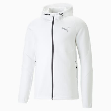 EVOSTRIPE Men's Full-Zip Hoodie, PUMA White, small-AUS
