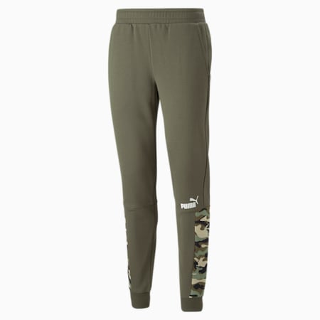 Essentials Block Camo Sweatpants Men Green Moss PUMA
