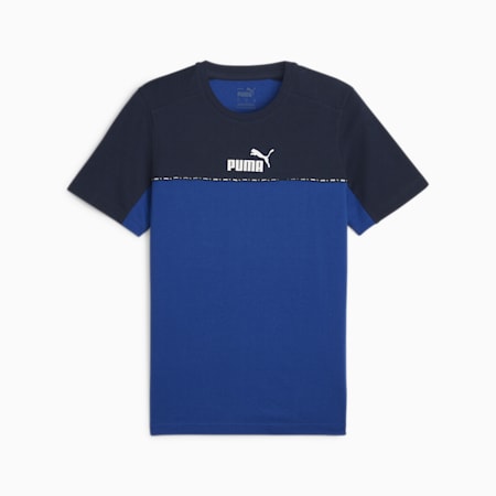 Essential BLOCK x TAPE Men's T-Shirt, Cobalt Glaze, small-AUS