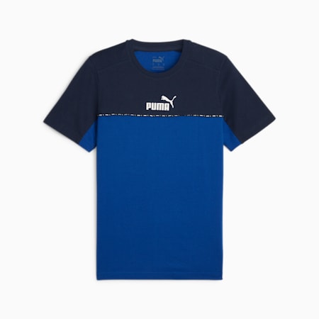 Essentials Block Tape Men's T-Shirt, Cobalt Glaze, small-AUS